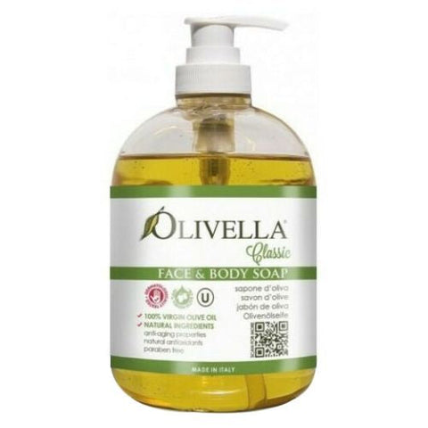 Olivella, Face & Body Liquid Soap, Raw Fragrance Free 16.9 oz Olivella
