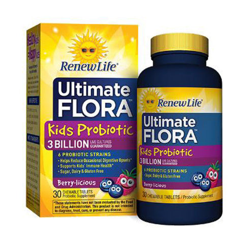 Renew Life, Kid's Probiotic 3 Billion Chewables, 30 Chewable Tabs Renew Life