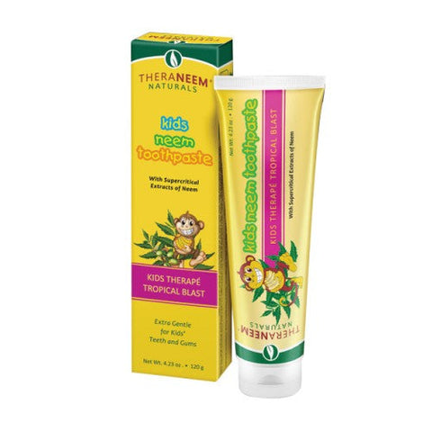TheraNeem Naturals, Kids Neem Toothpaste Tropical Blast, Paste Tropical, 4.23 oz TheraNeem Naturals