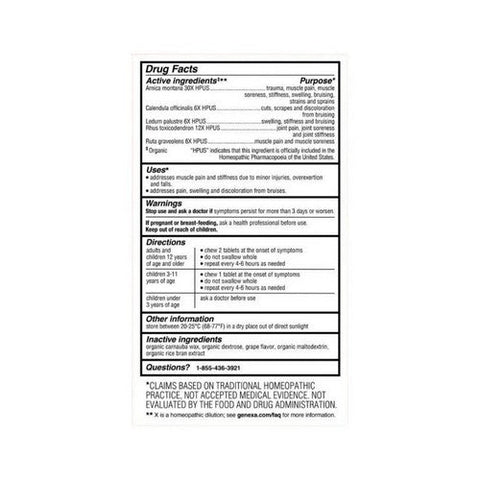 Genexa, Organic Arnica Advantage, 100 Tabs Genexa