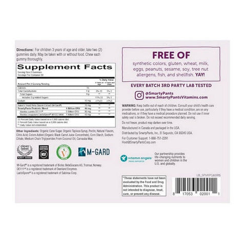 SmartyPants, Kids Probiotic, Grape 60 Count SmartyPants