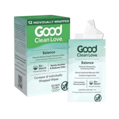 Good Clean Love, Rebalance Wipes, 12 Count