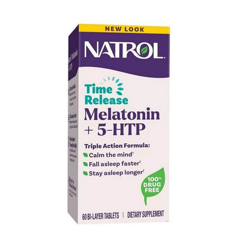 Natrol, Melatonin Plus 5-HTP Time Release, 60 Tabs Natrol