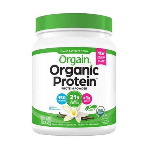 Orgain, Organic Plant Based Protein Powder Sweet Vanilla Bean, 1.02 Lbs Orgain