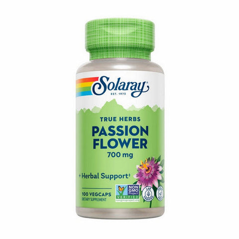 Solaray, True Herbs Passion Flower, 50 Mg, 100 Veg Caps Solaray