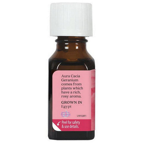 Aura Cacia, 100% Pure Essential Oil Geranium, (pelargonium graveolens) 0.5 Fl Oz Aura Cacia