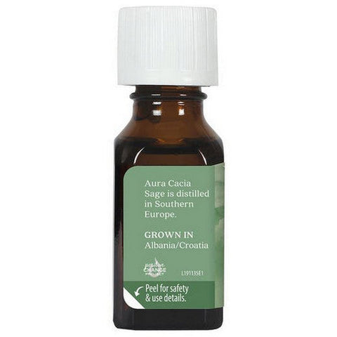 Aura Cacia, Essential Oil Sage, (salvia officinalis) 0.5 Fl Oz Aura Cacia