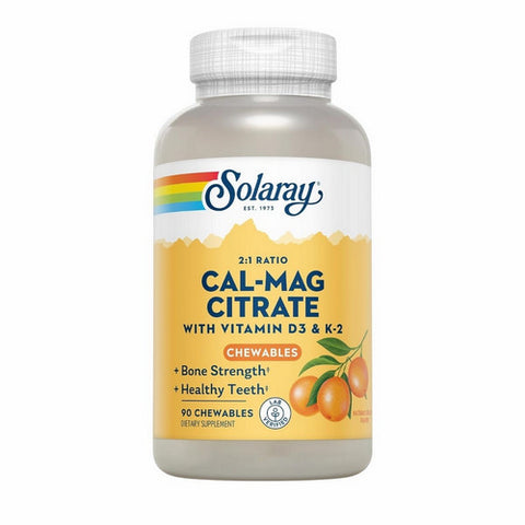 Solaray, Cal-Mag Citrate, 90 Chews Solaray