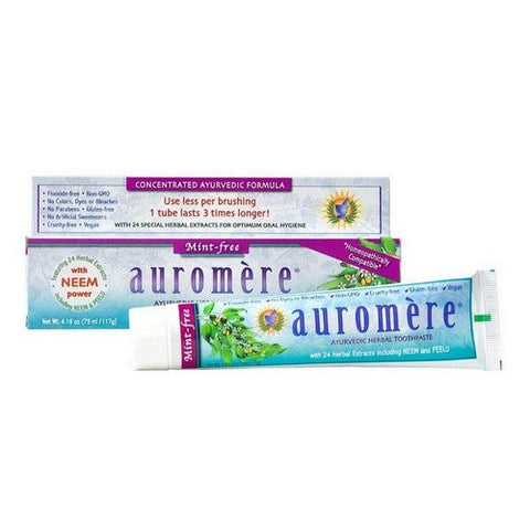 Auromere, Ayurvedic Herbal Toothpaste, Mint-Free 4.16 Fl Oz Auromere