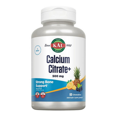 Kal, Calcium Citrate Plus Mixed Fruit, 60 Chewables Kal