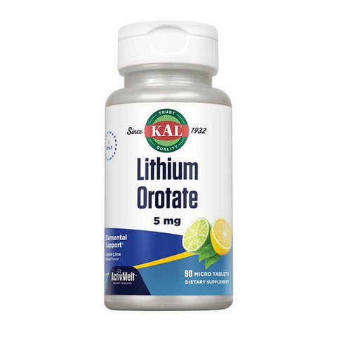 Kal, Lithium Orotate Lemon Lime, 5 Mg, 90 Count Kal