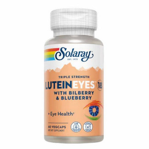 Solaray, Luteineyes 18 With Bilberry And Blueberry Triple Strength, 18 mg, 60 Veg Caps