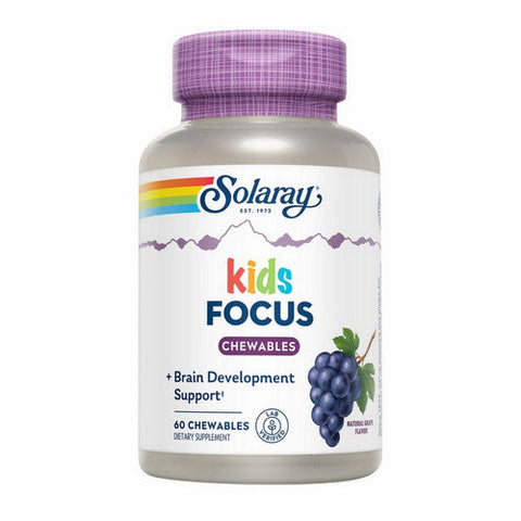 Solaray, Focus For Children, 60 Chews, Grape Flavor Solaray