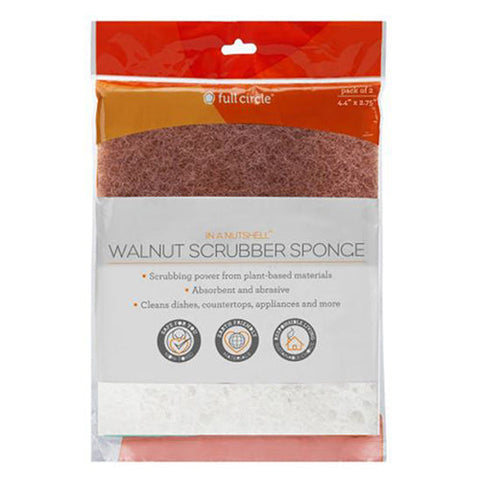 Full Circle Home, Walnut Scrubber Sponge, 2 Count Full Circle Home