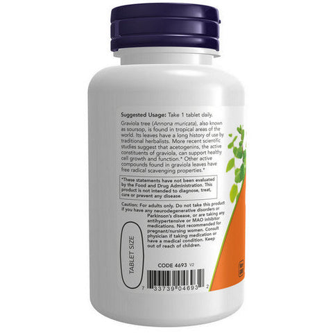 Now Foods, Graviola, 1000 mg, 90 Tabs Now Foods