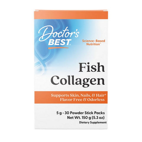 Doctors Best, Fish Collagen With Naticol, 5 g, 30 Stick Packs Doctors Best