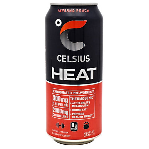Celsius, Heat Inferno Punch Performance Energy Drink, 12 x 16 Oz Celsius