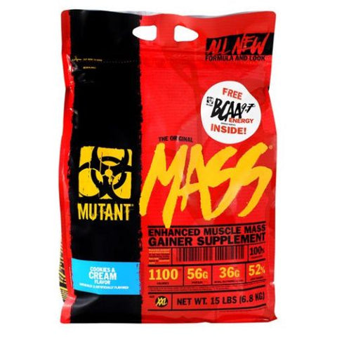 Mutant, Muscle Mass Gainer, Cookies lb 15 lbs Mutant