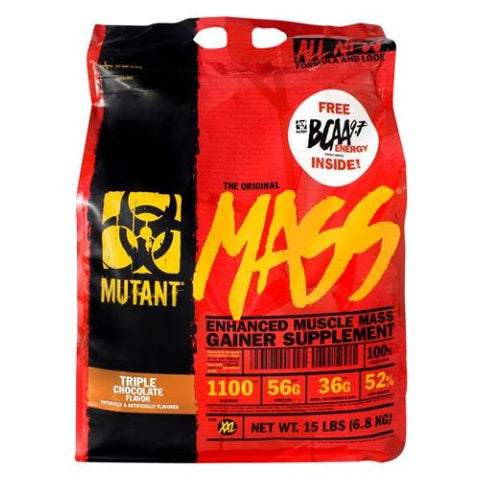 Mutant, Muscle Mass Gainer, Triple Chocolate 15 lbs Mutant
