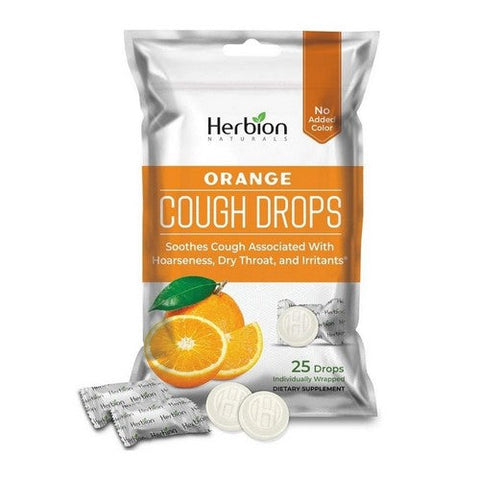 Herbion Naturals, Cough Drops, Orange 25 Count Herbion Naturals