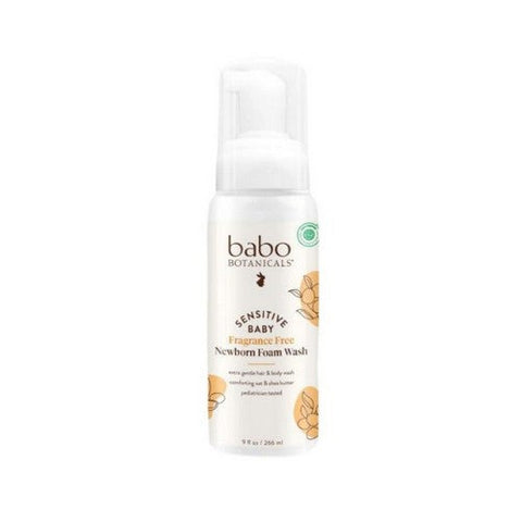 Babo Botanicals, Sensitive Baby Newborn Foam Wash Fragrance Free, 9 Oz Babo Botanicals