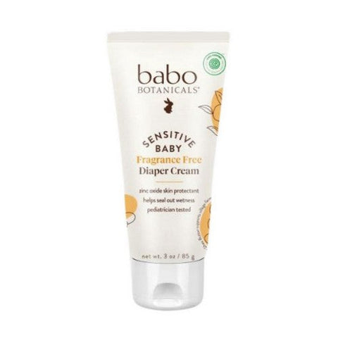 Babo Botanicals, Sensitive Baby Diaper Cream Fragrance Free, 3 Oz Babo Botanicals