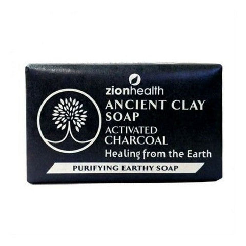Zion Health, Ancient Clay Soap, Activated Charcoal 6 Oz Zion Health