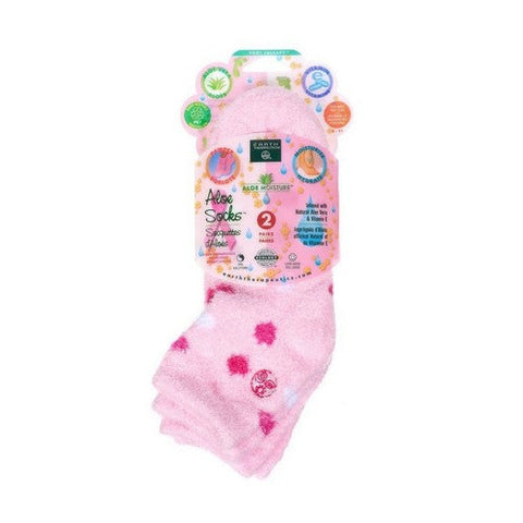 Earth Therapeutics, Aloe Infused Moisturizing Socks Pink Plaid, 2 Pairs Earth Therapeutics
