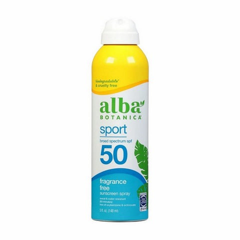 Alba Botanica, Cool Sport Sunscreen Refreshing Clear Spray Spf 50, 5 Oz Alba Botanica