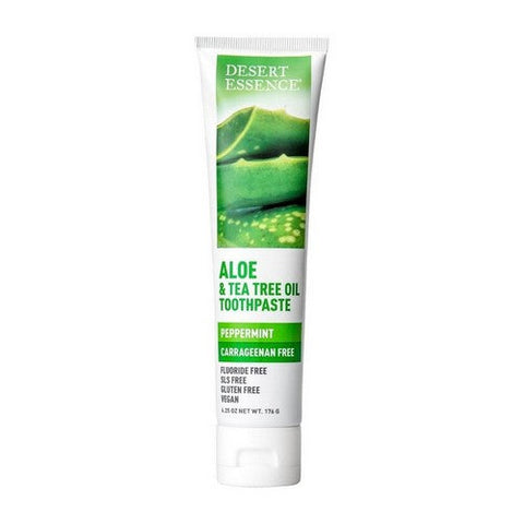 Desert Essence, Aloe & Tea Tree Oil Carrageenan Free Toothpaste, 6.25 Oz Desert Essence