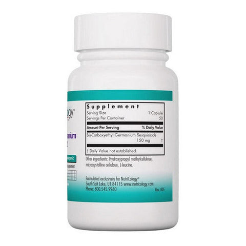 Nutricology/ Allergy Research Group, Organo Germanium Ge-132 Sesquioxide, 50 Veg Caps Nutricology/ Allergy Research Group