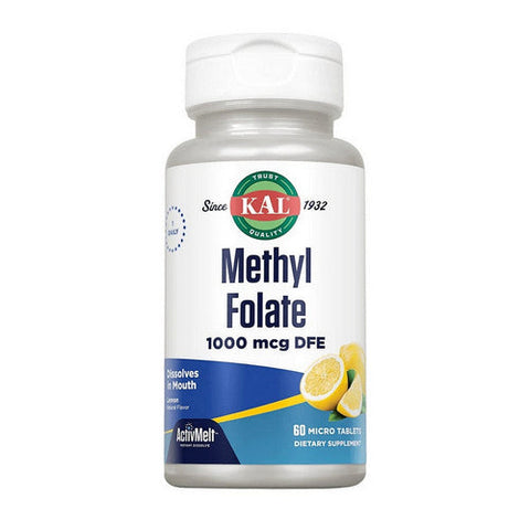 Kal, Methyl Folate, 1000 mcg, 60 Count Kal