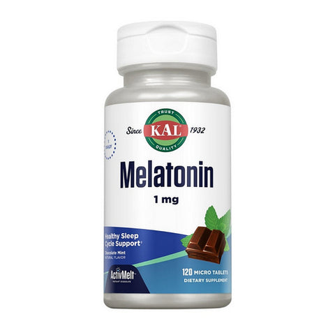 Kal, Melatonin Chocolate Mint, 1 Mg, 120 Count Kal