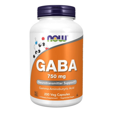 Now Foods, GABA, 750 mg, 200 Veg Caps Now Foods