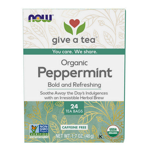 Now Foods, Organic Peppermint Tea, 24 Bags Now Foods