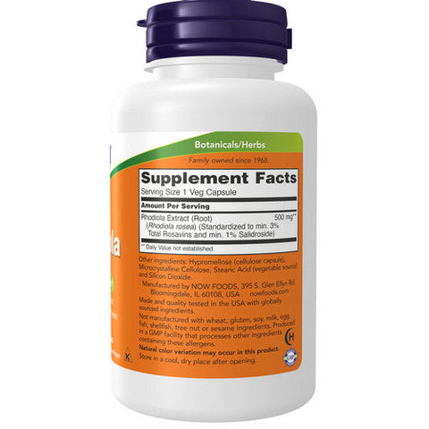Now Foods, Rhodiola, 500 mg, 120 Veg Caps Now Foods