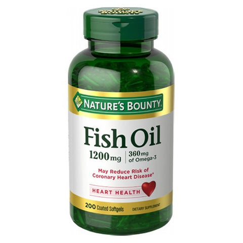 Nature's Bounty, Fish Oil, 1200 mg, 12 X 200 Coated Softgels Nature's Bounty