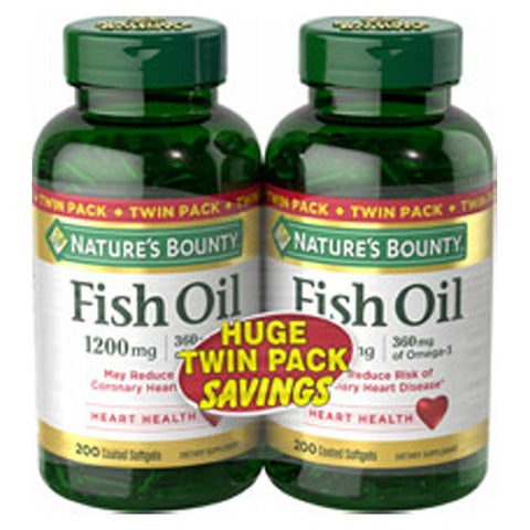 Nature's Bounty, Fish Oil, 1200 mg, 6 X (200 Softgels + 200 Softgels) Nature's Bounty