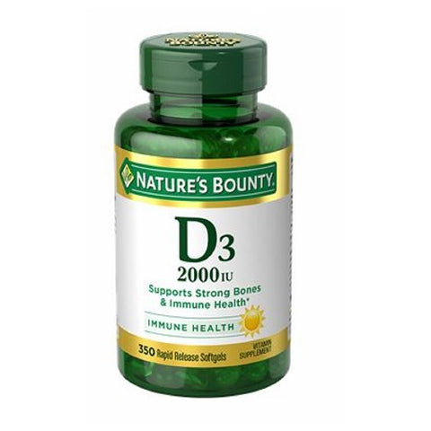 Nature's Bounty, Vitamin D3, 50 mcg, 24 X 350 Softgels Nature's Bounty