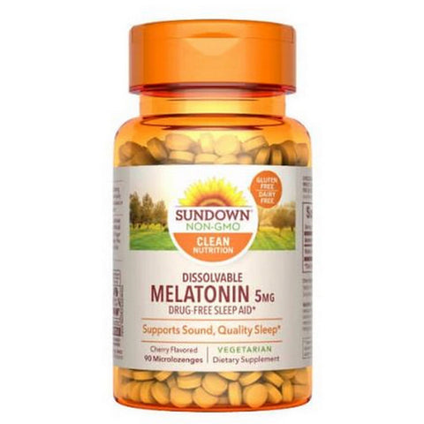 Sundown Naturals, Melatonin, 5 mg, 12 X 90  Microlozenges Sundown Naturals