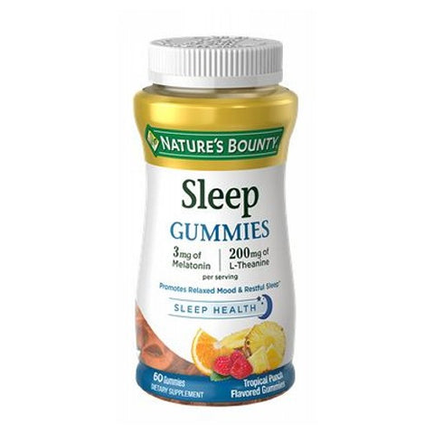 Nature's Bounty, Sleep Complex 3 mg Melatonin L-Theanine, 200 mg, 12 X 60 Gummies Nature's Bounty