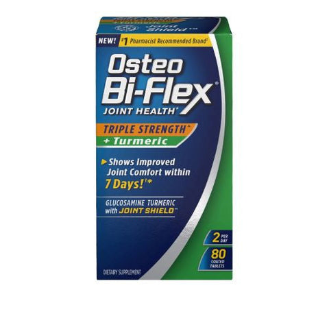 Osteo Bi-Flex, Triple Strength + Turmeric, 12 X 80 Tabs Osteo Bi-Flex