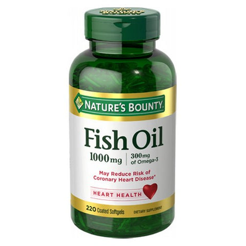 Nature's Bounty, Fish Oil, 1000 mg, 12 X 220 Softgels Nature's Bounty