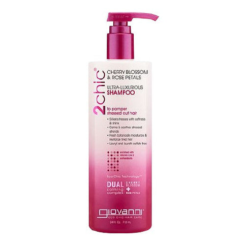Giovanni Cosmetics, 2chic Ultra Luxurious Shampoo Cherry Blossom & Rose Petals, 24 Oz Giovanni Cosmetics