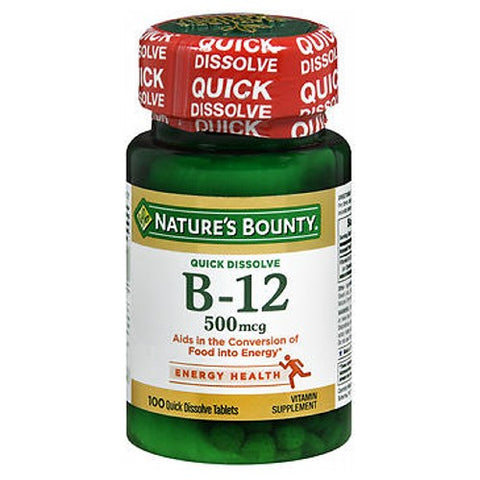 Nature's Bounty, Vitamin B-12 Microlozenges, 500 mcg, 24 X 100 Tabs Nature's Bounty