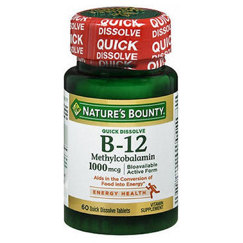 Nature's Bounty, B-12 Methylcobalamin, 1000 mcg, 24 X 60 Tabs Nature's Bounty