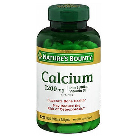 Nature's Bounty, Calcium Plus Vitamin D3, 1200 mg, 24 X 120 Softgels Nature's Bounty