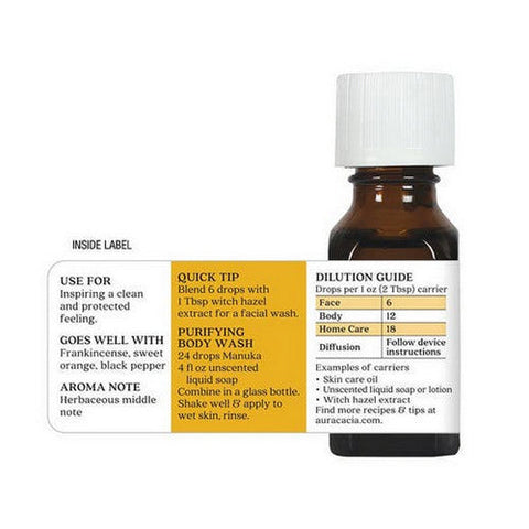 Aura Cacia, Essential Oil Manuka, .50Oz Aura Cacia