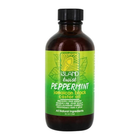 Island Twist, Jamaican Black Castor Oil, Peppermint 4Oz Island Twist