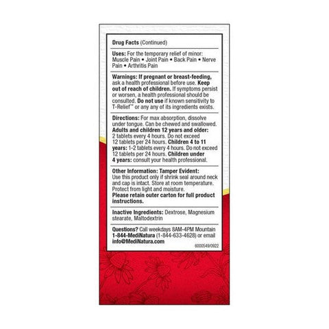 MediNatura, T-Relief Arnica +12 Extra Strength, 100 Tabs MediNatura